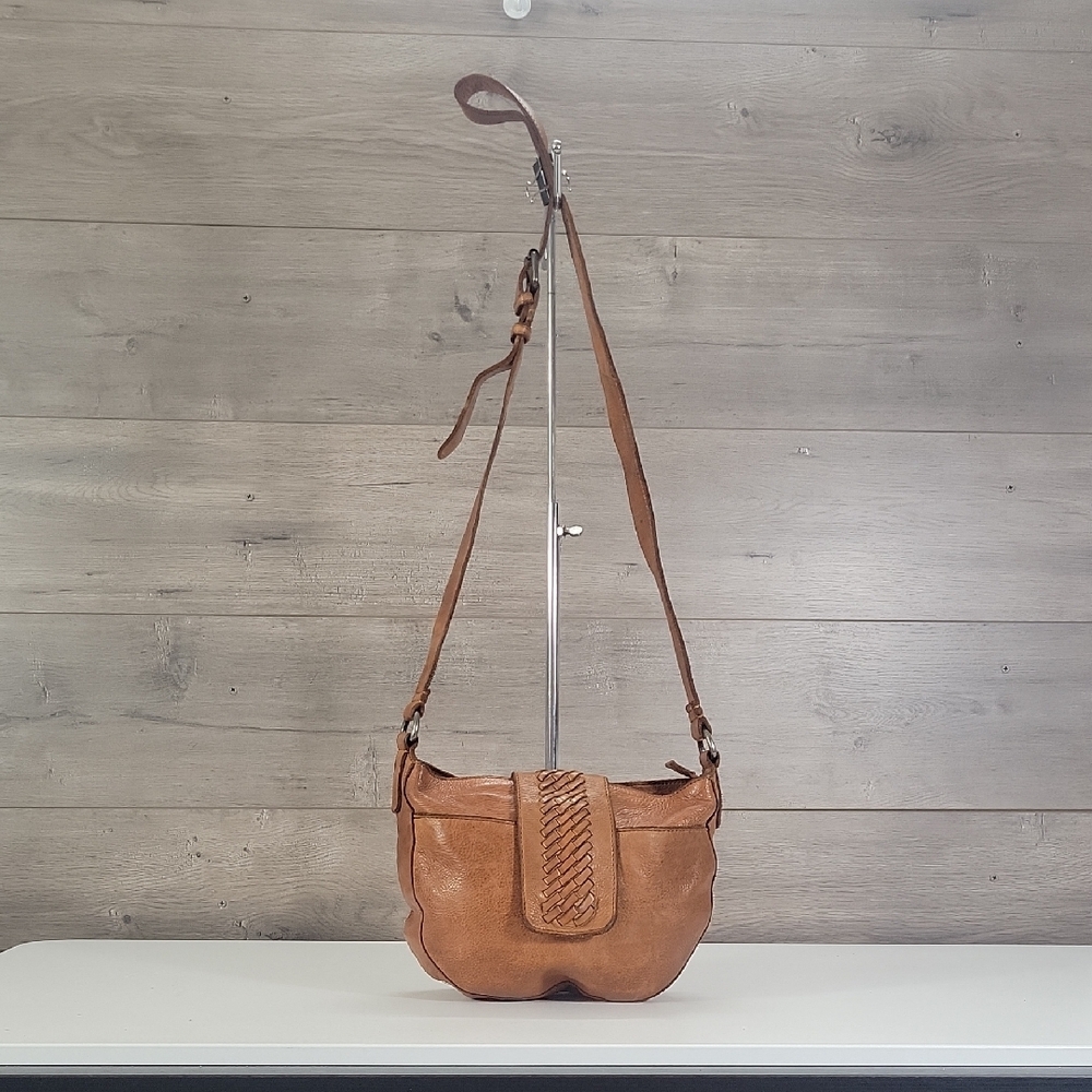 Vilenca Holland for Anthropologie Brown Leather Crossbody Bag